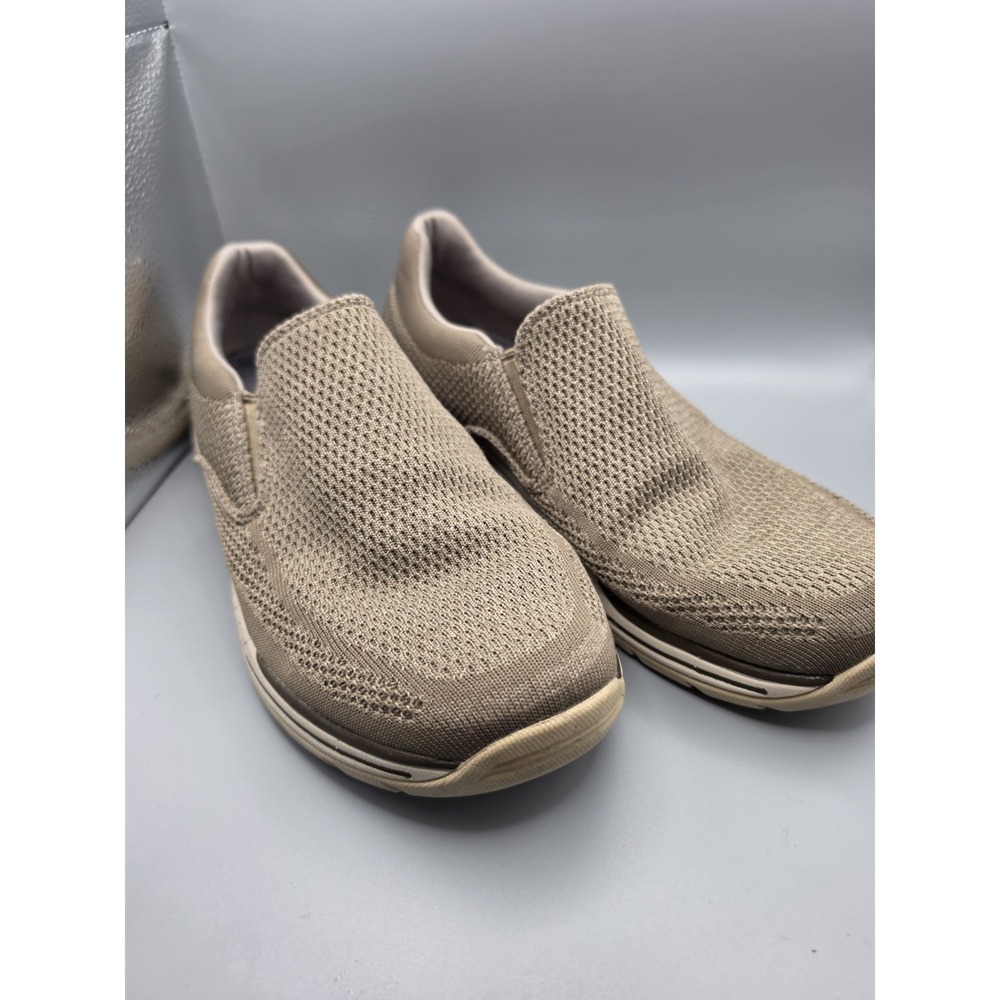 Skechers Men's Size 11 Taupe Knit Slip On Comfort Walking Casual Shoes 65086 - Picture 3 of 6